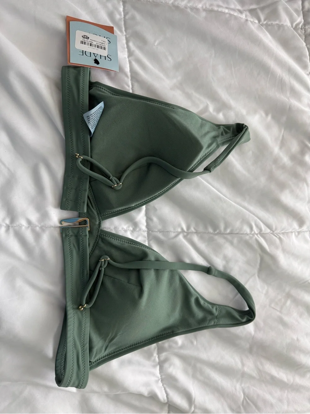 Shade & Shore Sage Green Triangle Bikini Top